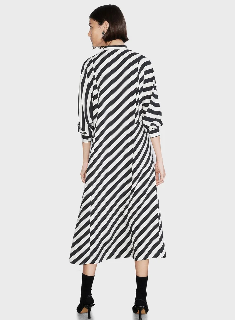 اتش اند ام Striped Wrap Dress